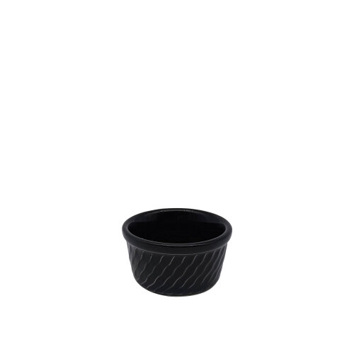 Tulu Porselen Suffle Kase Rölyef 6cm – Opak 64 Siyah RL06SFOP64 - TULU PORSELEN