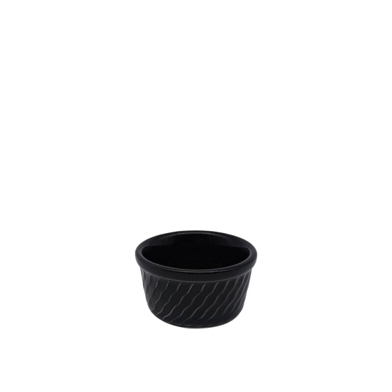 Tulu Porselen Suffle Kase Rölyef 6cm – Opak 64 Siyah RL06SFOP64 - 1