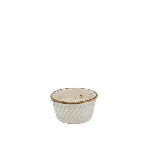 Zest Porcelain Suffle Kase Rölyef 6Cm -Paris Krem - ZEST PORCELAIN