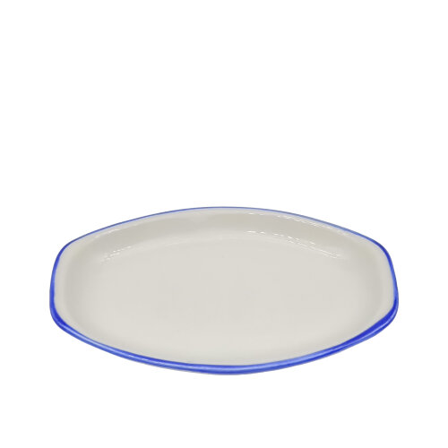 Zest Porcelain Tulu Alis Kayık Tabak 18Cm-Riva Mavi - ZEST PORCELAIN