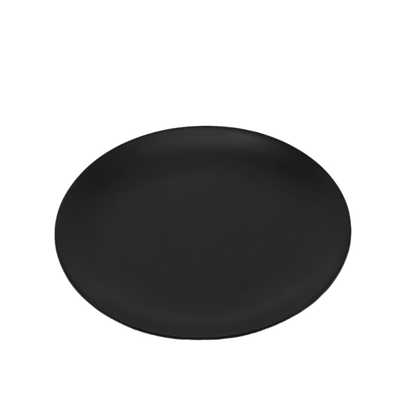 Tulu Porselen Elegance Düz Tabak 21 cm Saten 64 Siyah ELG21DUST64 - 1