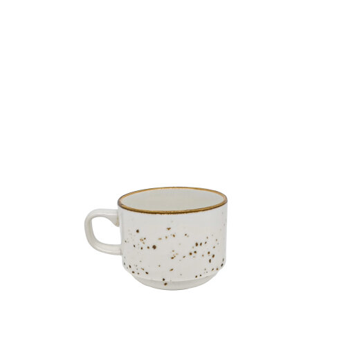 Zest Porcelain Flat Çay Fincanı 200Cc-Paris Krem - ZEST PORCELAIN