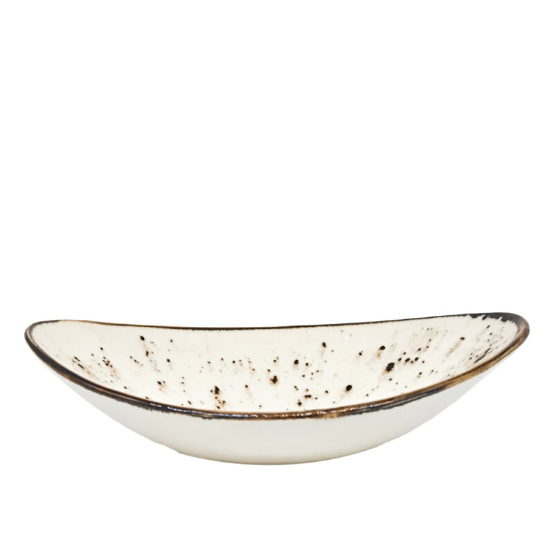 Zest Porcelain Gondol Kase 25 Cm -Paris Krem - 1