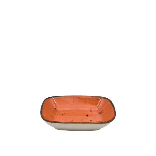 Zest Porcelain Klasik Kare Kayık 12 Cm -Paris Turuncu - ZEST PORCELAIN
