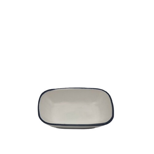 Zest Porcelain Klasik Kare Kayık 14 Cm -Riva Siyah - ZEST PORCELAIN