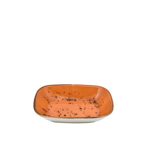 Zest Porcelain Klasik Kare Kayık 17 Cm -Paris Turuncu - ZEST PORCELAIN