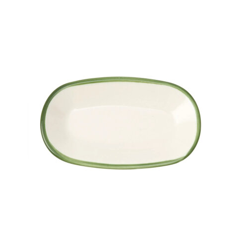 Zest Porcelain Klasik Kayık 15Cm X 9Cm-Riva Yeşil - ZEST PORCELAIN