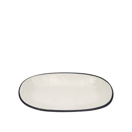 Zest Porcelain Klasik Kayık 19 Cmx11 Cm-Riva Siyah - ZEST PORCELAIN