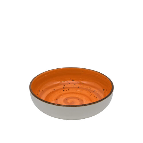 Zest Porcelain Step Çukur Tabak 24 Cm-Paris Turuncu - ZEST PORCELAIN