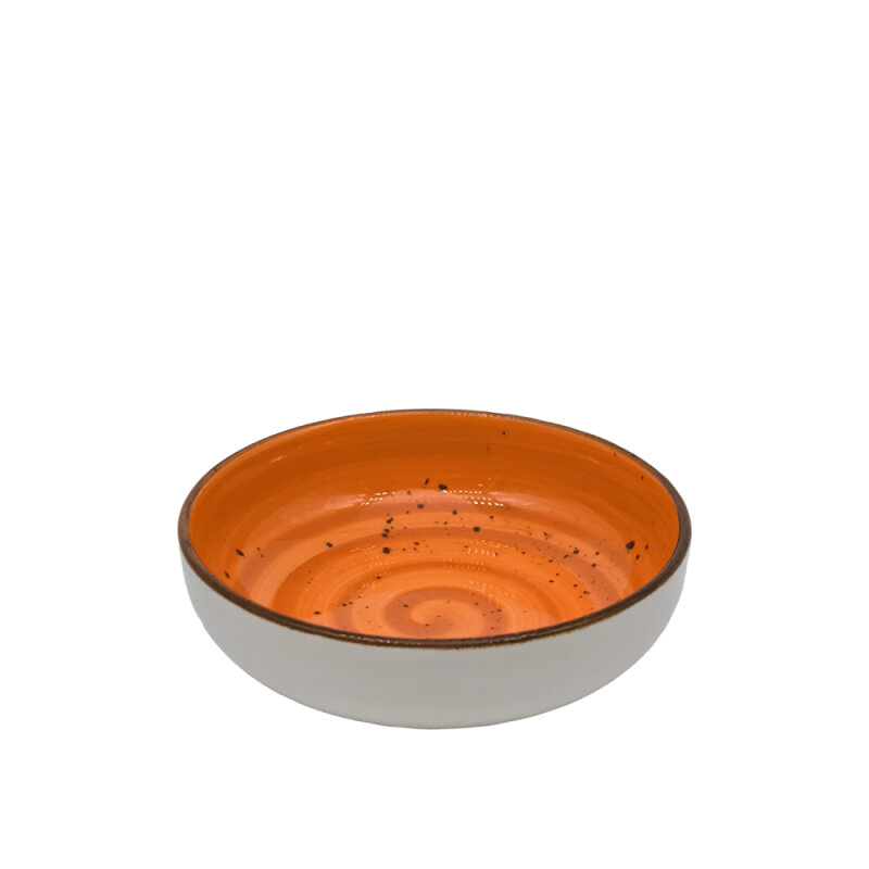 Zest Porcelain Step Çukur Tabak 24 Cm-Paris Turuncu - 1