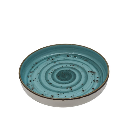 Zest Porcelain Step Çukur Tabak 24Cm-Paris Turkuaz - ZEST PORCELAIN