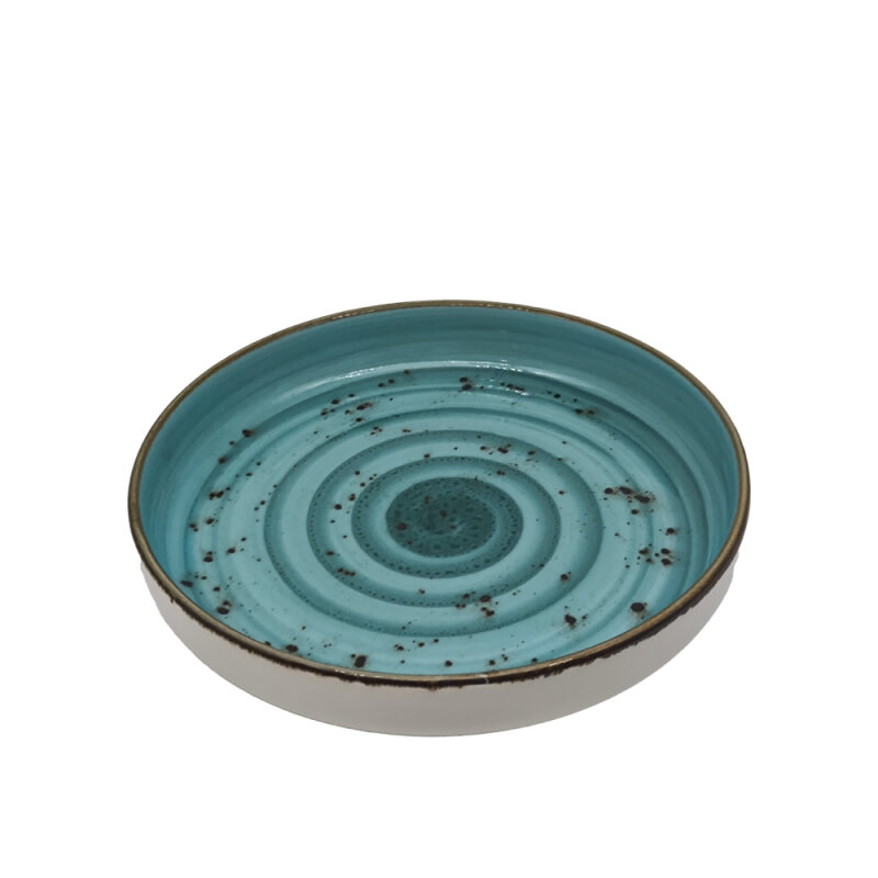 Zest Porcelain Step Çukur Tabak 24Cm-Paris Turkuaz - 1