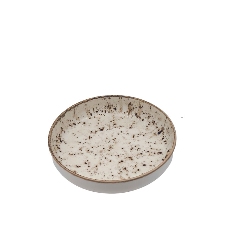 Zest Porcelain Step Çukur Tabak 20 Cm -Paris Krem - 1