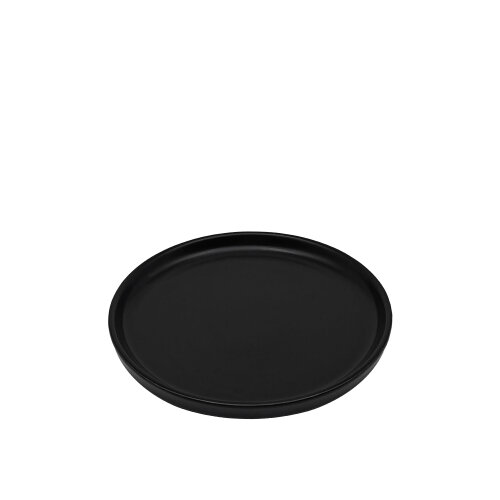 Tulu Porselen Step Tabak 21 Cm Saten 64 Siyah - TULU PORSELEN