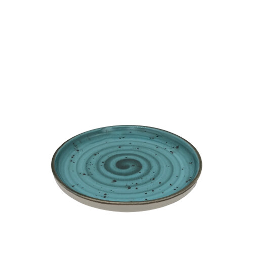 Zest Porcelain Step Tabak 21 Cm-Paris Turkuaz - ZEST PORCELAIN