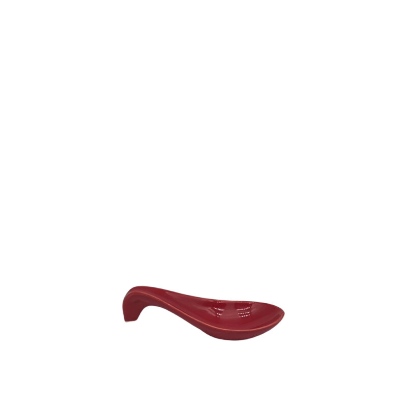 Ultraform Hotel Porselen 11,5 cm Destekli Çin Kaşık Kırmızı - 1