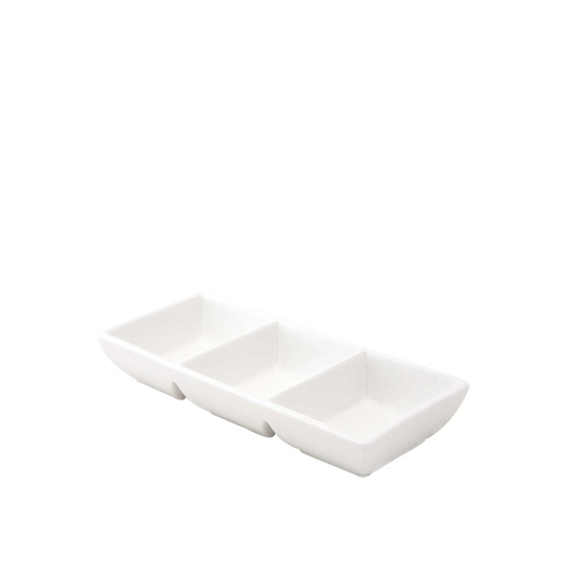 Ultraform Hotel Porselen 3 Bölmeli 11X25 Meze Tabak - 1