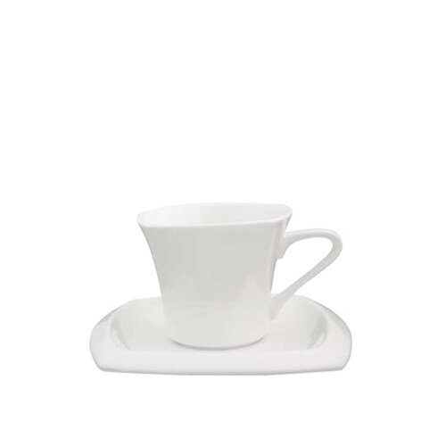 Ultraform Hotel Porselen Kare Türk Kahve Fincan Tabak 11 cm - ULTRAFORM PORSELEN