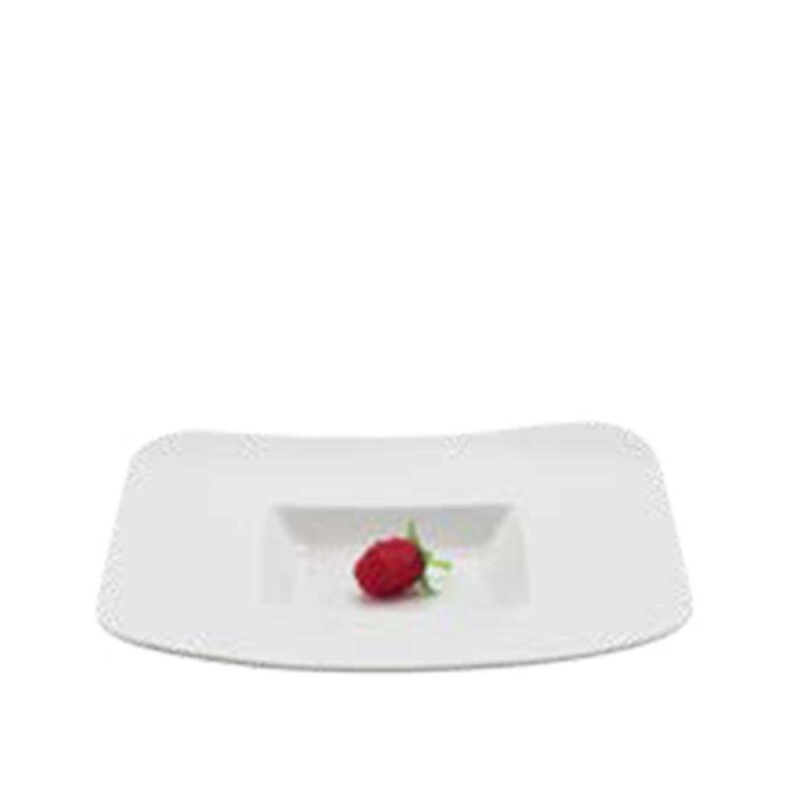 Ultraform Hotel Porselen Makarna Kare Tabak 27X27 cm - 1