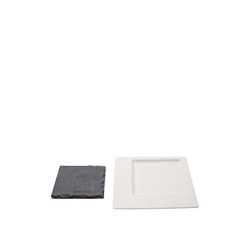 Ultraform Hotel Porselen Kare Bölmeli Kare Sunum Tabak 20X20 cm - ULTRAFORM PORSELEN