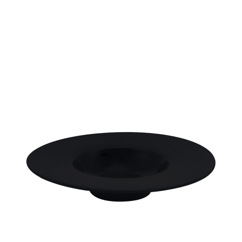 Ultraform Hotel Porselen Mat Siyah Yuv Sunum Tabak. 27,5 cm - 1