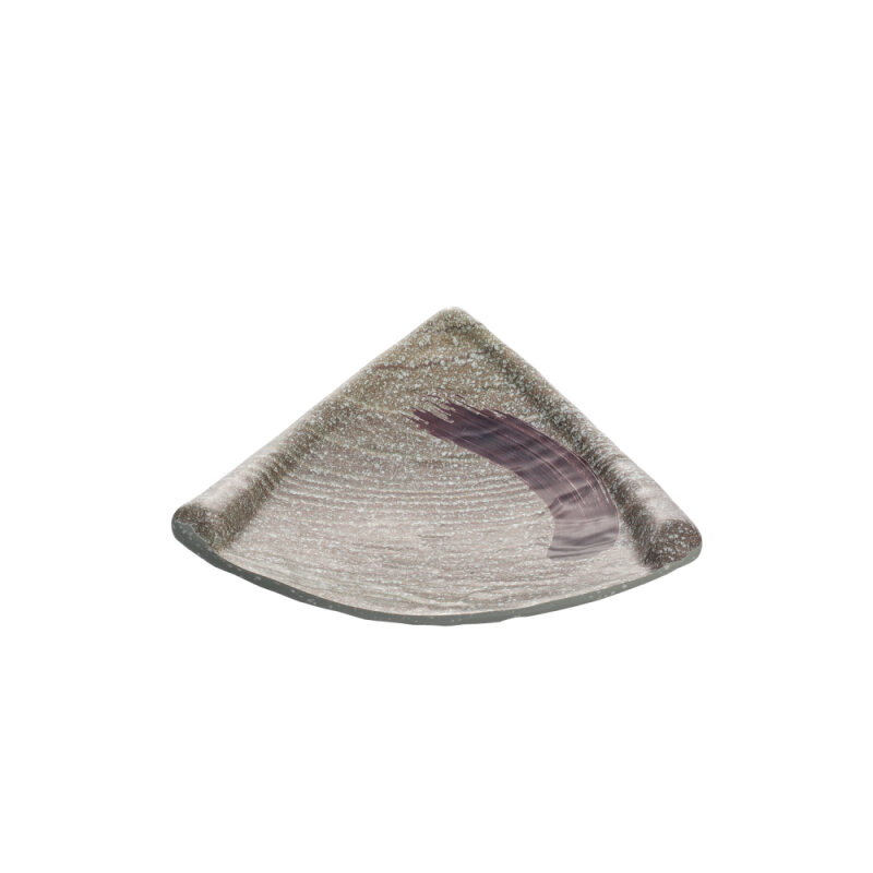Ultraform Melamin Granıte Oyuklu Üçgen Tabak 25Cm - 1