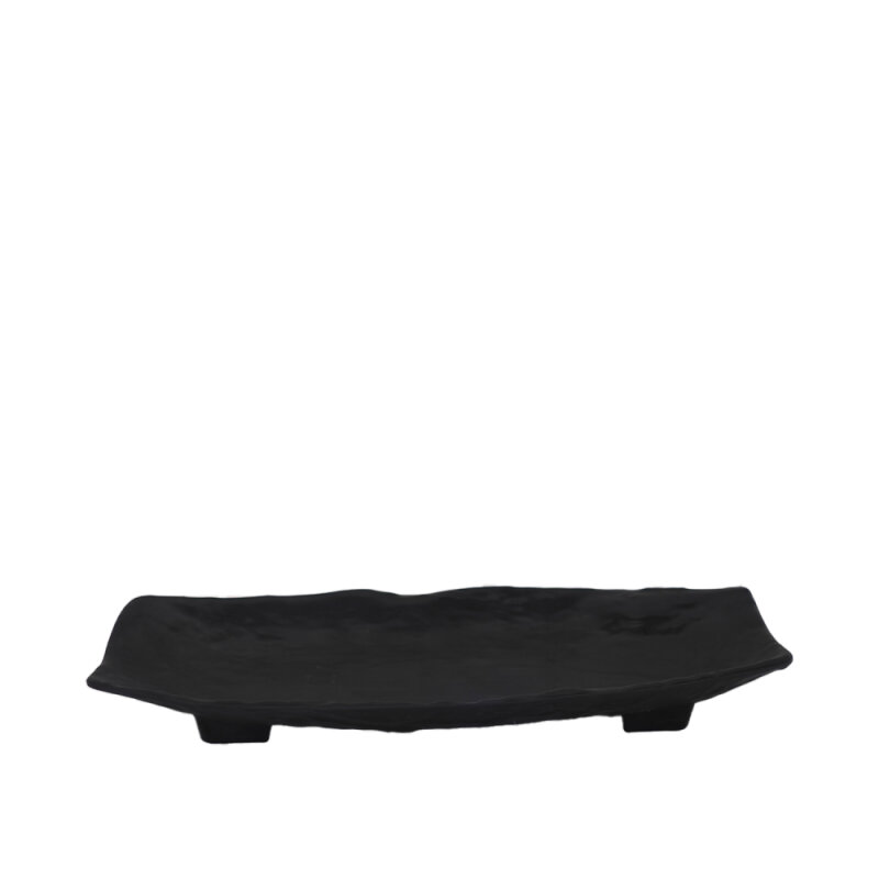 Ultraform Melamin Siyah Oblong Tabak 14X37Cm - 1