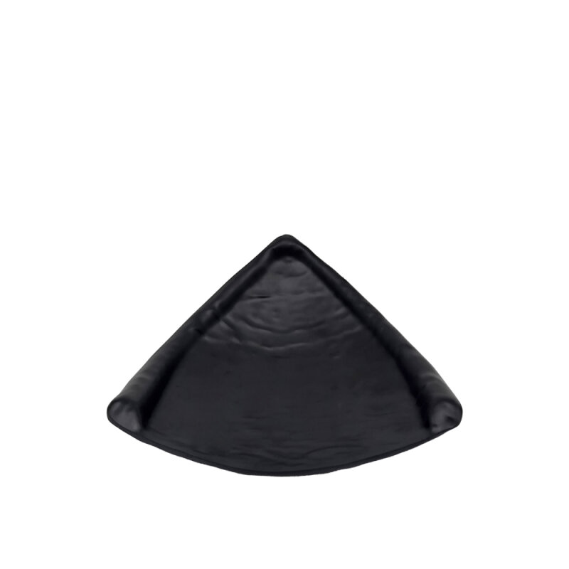 Ultraform Melamin Siyah Oyuklu Üçgen Tabak 25Cm - 1