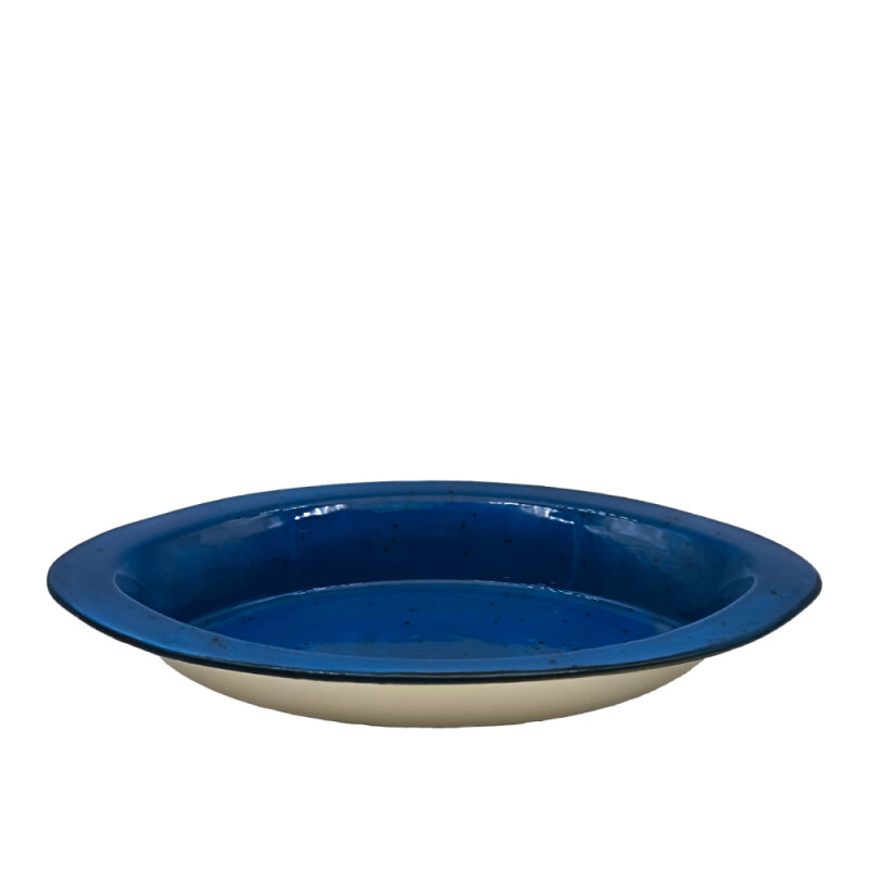 Tulu Porselen Ultraform Oval Kayık 36X22 cm-Reactıve 93 Mavi - 1