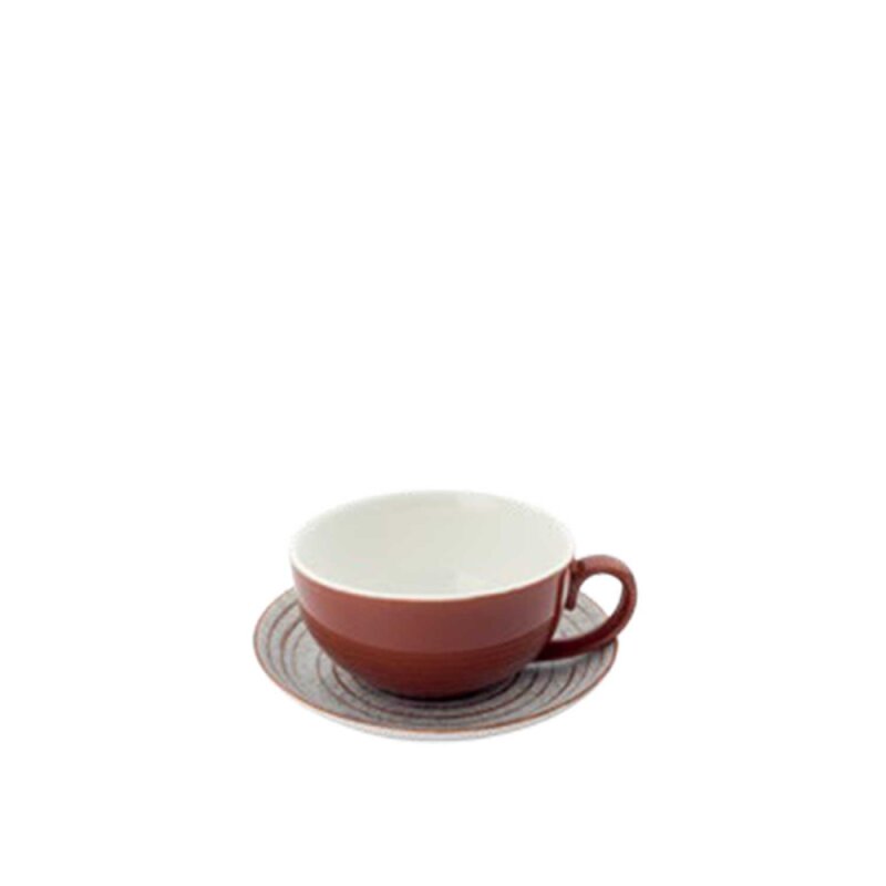 Ultraform Hotel Porselen Lined Çay Fincan+Tabak - 1
