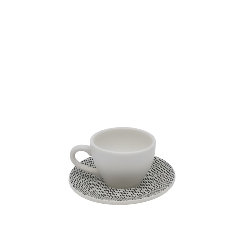 Ultraform Hotel Porselen M&M Beyaz Espresso Fincan+Tabak 70 ml - 1