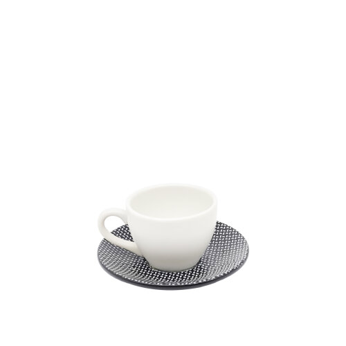 Ultraform Hotel Porselen M&M Siyah Espresso Fincan+Tabak 70 ml - ULTRAFORM PORSELEN