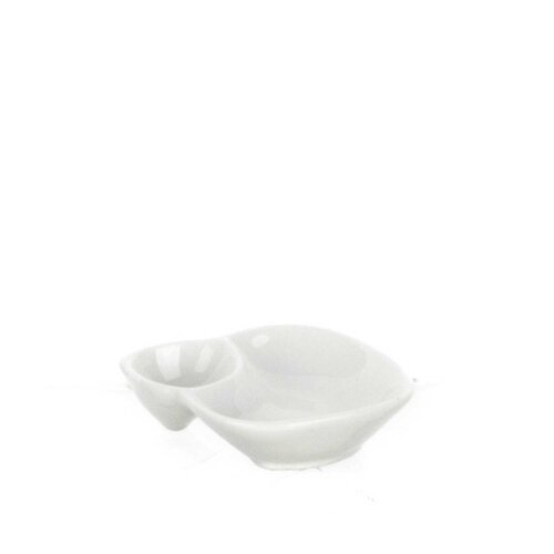 Ultraform Hotel Porselen İki Bölmeli Sosluk Std 11X8.5 cm - ULTRAFORM PORSELEN