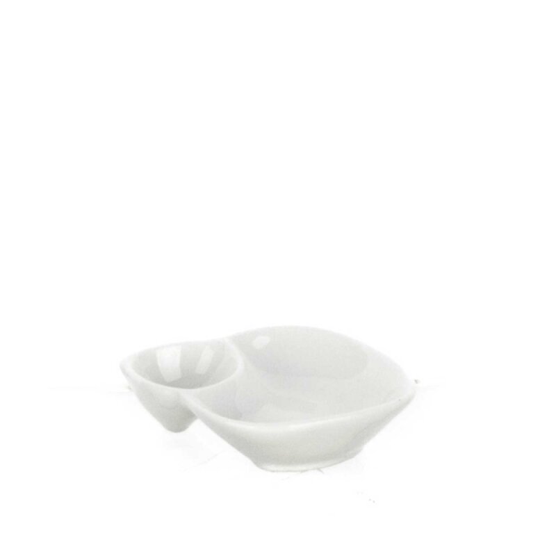 Ultraform Hotel Porselen İki Bölmeli Sosluk Std 11X8.5 cm - 1