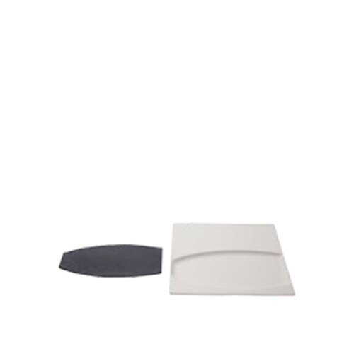 Ultraform Hotel Porselen Oval Bölmeli Kare Sunum Tabak 30X30 - ULTRAFORM PORSELEN
